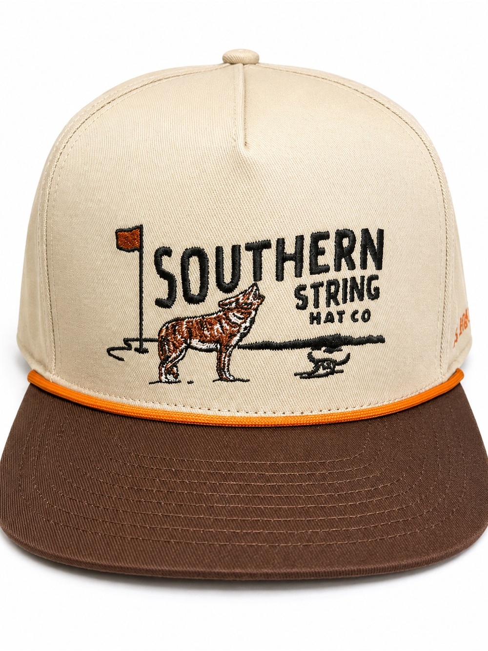 Men's Two-Tone Beige and Brown Snapback